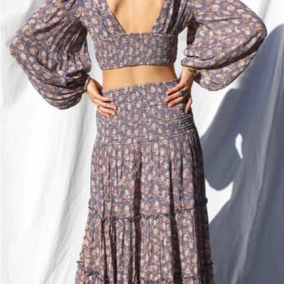 Jen’s Pirate Booty Rooftop Skirt Dress Wildflower Stonewash S NWT - Picture 4 of 6